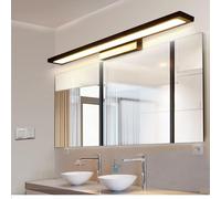 HQHYGM Mirror Front Wall Light Indoor Bathroom Waterproof Wall Lamp Vanity Wall Decorative Wall Long Aluminium for Dartboard Photo Mirror (Black-Warm Light 40cm)