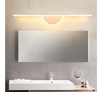 HQHYGM Mirror Front Wall Light Minimalist Linear Long Wall Interior Iron Wall Bathroom Decorative (Not Solid Wood) for Living Room Bedroom Corridor (100cm Shallow Wood Warm)