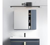 HQHYGM Mirror Wall Light Waterproof Bathroom Wall Sconces Rotatable Acrylic/Iron Wall Minimalist Long Indoor Decorative for Living Room Bedroom Corridor (82cm Black White Light)