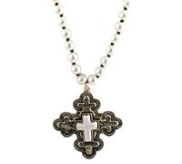 HQHYGM Multi Natural Stones Knotted Western Cross Necklace For Women, Bohemian Style Western Cross Necklace - Vintage Cross Necklace, Men's Western Necklace For Birthday