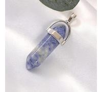 HQHYGM Natural Crystal Natural Crystal Jewel Necklace Hexagonal Stone Pendant Necklace Men's and Women's Fashion Jewelry,Style 9,1PC (Color : Style 23, Size : 1PC)