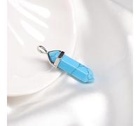 HQHYGM Natural Crystal Natural Crystal Jewel Necklace Hexagonal Stone Pendant Necklace Men's and Women's Fashion Jewelry,Style 9,1PC (Color : Style 9, Size : 1PC)