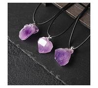 HQHYGM Natural Crystal Rough 1PC Natural Sapphire Stone Pendant with Pink Quartz Amethyst Necklace for Gift Women& Stone Colleion (Color : 26, Size : 1pc)