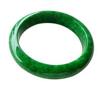 HQHYGM Natural Feng Shui Dark Green Jade Bangle Bracelet for Women Genuine Fashionable Safe and Auspicious Fit 58-62mm