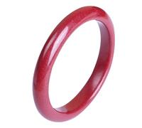 HQHYGM Natural Feng Shui Red Jade Bangle Bracelet for Women Genuine Fashionable Safe and Auspicious Fit 58-62mm