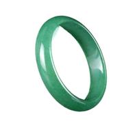 HQHYGM Natural Green Jade Bangle Bracelet for Women Genuine Jade Bracelet Yoga Meditation Fashion Good Luck Bangle for Mother Grandmother Birthday Gift (Green dongling1, 60-61mm)