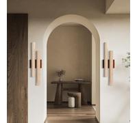 HQHYGM Natural Huangdosthandmade Wall Light WABI-Sabi Style Indoor BedHead Wallp G9 Farmhouse Wall for Liviroom Bedroom Corridor Dwallp/A-2-Piece