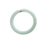 HQHYGM Natural Jade A Grade Jade Bangle, Ladies Jade Round Bar Bracelet, Light Green Jade Bangle Bracelet, The for Mother, for Girlfriend, with Jewelry Box, 53-64mm,57-58mm