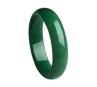 HQHYGM Natural Jade Jewelry Bracelet Women Bangle, Jewelry Jadeite Jade Round Bangle Bracelets, Ladies Spinach Green Female Jade Bracelets, with Jewelry Box,62mm