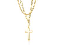 HQHYGM Necklace Pendant Chain Men Women Jewellery Pendant Necklace Double Layer Necklace Jewelry Household