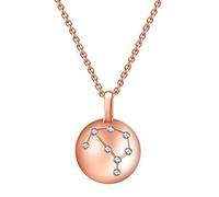 HQHYGM Necklaces for Women Girls Pink Crystal Constellation Capricorn Horoscope Necklace Astrology 12 Constellation Horoscope Sign Astrology Star Necklace Birthday Gifts For Women Girls Cho