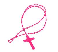 HQHYGM Noctilucent Glowing Rosary Necklaces Catholicism Religious Jewelry Party for Prayer Soft Gel Colorful Luminous Fluorescent Beads Necklace),additionalWeblabs:(: