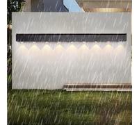 HQHYGM Outdoor Wall IP65 Waterproof Wall Sconces Black Long Rectangular Wall Lamps Aluminum with Spotlight for Pathway Hallway Terrace Bathroom (120cm Neutral Light)