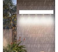 HQHYGM Outdoor Wall IP65 Waterproof with Spotlights Wall Lamp Long Aluminum PC Wall Minimalist Black Rectangular for Villa Hallway Garden Bathroom (60cm White Light)