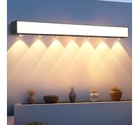 HQHYGM Outdoor Wall Light Creatively Decorative Wall Lamp IP65 Waterproof Wall Mains Powered Wall Black Aluminium for Corridor Villa Balcony (Warm Light 100cm)