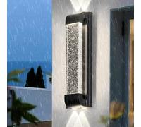 HQHYGM Outdoor Wall Light Crystal Wall Lamp Up Down Wall IP65 Waterproof Wall Outdoor/Indoor Aluminium Long for Terrace Porch Balcony (White Light 60cm)