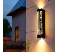 HQHYGM Outdoor Wall Light Garden Decorative Wall Lamp Up Down Villa Wall IP65 Waterproof Wall Aluminium for Balcony Terrace Porch (Warm Light 40cm)