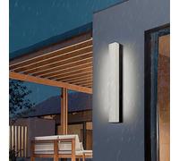 HQHYGM Outdoor Wall Light IP65 Waterproof Wall Lamp Metal Aluminum Long Wall Black Minimalist for Corridor Villa Balcony Patio Garden Decoration Garage Indoor