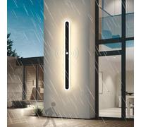 HQHYGM Outdoor Wall Light with Motion Sensor Garden Wall Lamp IP65 Waterproof Wall Lamp 2700K/4500K/6500K Wall Long Strip Aluminium for Garden Doorway Hallway (Neutral Light 30cm)