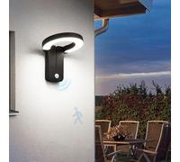 HQHYGM Outdoor Wall Light with Motion Sensor Wall Lamp Yard Decorative Wall IP65 Waterproof Wall Aluminium Acrylic for Hallway Villa Balcony (Round White Light)