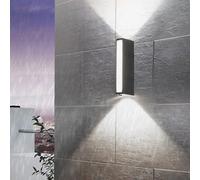 HQHYGM Outdoor Wall Lights Up Down Light IP65 Waterproof Garden Wall Lamps Acrylic Aluminum Exterior Wall Sconces Indoor/Outside for Front Door Yard Garage Pathway