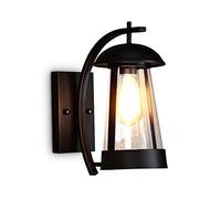 HQHYGM Outdoor Waterproof Light in Metal and Glass Oriental Tradition Wall Lamp Illumination Fixture for Villa Exterior Walls 1 X Max40 [Energy Class A+]