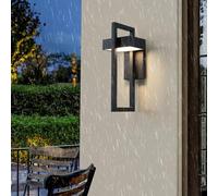 HQHYGM Outside Wall Light Wall Lamp IP65 Waterproof Wall Outside/Indoor Decorative Wall Black Stainless Acrylic for Garden Terrace Balcony (Neutral Light 35cm)