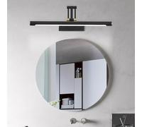 HQHYGM Over Mirror Wall Light Indoor with Adjustable Arm Lamps Wall Lamp 350° Rotatable Wall Waterproof Wall Black Long Strip for Paintings Corridor Bathroom (White Light 40cm)