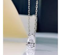 HQHYGM Pear Cut Moissanite Gemstone Anniversary Pendant Necklace Daily Jewelry