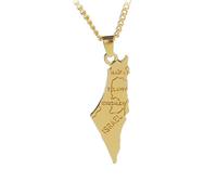 HQHYGM Pendant Necklace Couples Jewelry Trend Ethnic Vintage Patriotic Unisex Region Accessories Wedding Israel Map Necklace),additionalWeblabs:(: