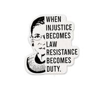 HQHYGM Pin Disidente RBG Esmalte Pin Ruth Bader Ginsburg Broche Feminista de Madera