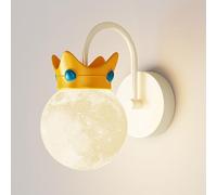 HQHYGM Planet Wall Lamp Crown-Shaped Metal Wall Light with Acrylic Lampshade Children's Room Wall G9 Socket Bedside Wall Lamps Wall Lights