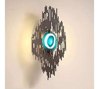 HQHYGM Postmodern Wall Creative Wall Light European Metal Wall Lamp with Blueate Sheet Exterior Bedroom Bedside Stairs Aisle Wall Lights Warm Light