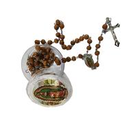 HQHYGM Prayer with Our Lady of Crucifix for Women and Men in Box Classic Scented Wooden Beads White Brown Wine Red Rosary Necklace Box),additionalWeblabs:(: