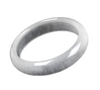 HQHYGM Pulsera de Jade Blanco Natural para Mujer, Accesorios de Temperamento, Pulsera de Jade Real de China, Pulseras de Jade de nefrita Blanca Natural (Color: Transparente, tamaño: 2.441-2.480 in)