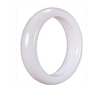 HQHYGM Pulsera de Jade Blanco Natural para Mujer, joyería de Temperamento, Accesorios de Gemas, Caja de Pulsera de Jade Real con Certificado (Color: Blanco, tamaño: 2.323-2.362 in)