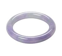 HQHYGM Pulsera de Jade Natural Brazalete de Flores flotantes Joyería Mujer Damas Pulsera de Gemas de jadeíta de Jade púrpura Natural Pulsera con Caja de Certificado (Color: Púrpura, Tamaño: 56-57 mm)