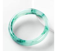 HQHYGM Pulsera de Jade Natural Brazalete de Jade Verde Completo de Jade, Pulsera Genuina para Mujer, Regalo de cumpleaños para la Madre, representa Buenas bendiciones, con un Embalaje Exquisito