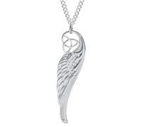 HQHYGM Punk Hiphop Angel Wing Necklace For Women Men, 14K Gold Plated Wing Necklaces - Celtic Nordic Angel Wings Necklace Pendant, Angel Necklaces For Men Birthday Valentine Gifts