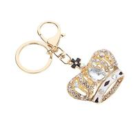 HQHYGM Queen Crown Keychain Rhinestones Purse Sparkly Crystal Charm Keyring Decor for Party Wedding Birthday