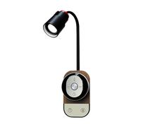 HQHYGM Reading Wall Light Battery Operated Wall Flexible Wall Lamp USB Charging Wall Sconces Cordless Wall Lights for Bedroom Bedside Living Room 5 Color Mode Changeable/Black