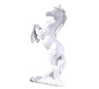 HQHYGM Resin Animal Collectible Statue Miniature Sculpture Horse Figurine for Desk NightStand Decoration, White