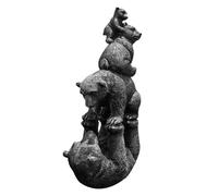 HQHYGM Resin Sculpture | Stacked Bear, Animal Statue Accent, Tabletop Family Decoration, Cubs Ornament for Garden, Lawn, Patio, Yard, Outdoor Decor