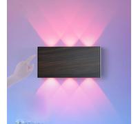 HQHYGM RGB Wall Lamp with Remote Wall with Touch Control Wall Light Battery Operated USB Rechargeable Wall RGB Dimmable Up Down for Hallway Living Room (D 1 Pack)