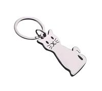 HQHYGM Rhinestone Decor Keychain Kitten Keyring Ladies Backpack Crystal Gifts Goodie Bags Key Pendant Metal keychian Accessories Cat Pet Small Gift Car Miss Filler