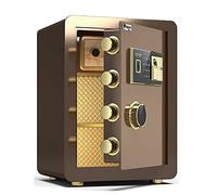 HQHYGM s Fingerprint Password Fireproof Steel Electronic Anti-Theft Home Office Filing Cabinet 6 Ways To Unlock (Brown 36x32x40cm)