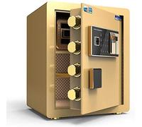 HQHYGM Safes Safes Electronic Home with Fingerprint Home Small Office Security Locker 38 * 32 * 45Cm Safe,Gold