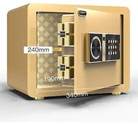 HQHYGM Safes Safes Electronic Home with Medium Home Small Deposit Lock Bolt Anti-Smashing Cabinet 35 * 25 * 25Cm Safe,Gold