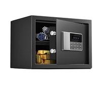 HQHYGM Safes Safety ， Steel Structure， Small Electronic Password S-Cash S- Black -35X25X25Cm Insurance Safe