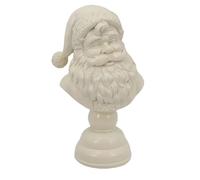 HQHYGM Santa Head Half Body Figurine Ornament, Christmas Resin Statue Sculpture, Intricate Collectible, Festive Accent Piece, Holiday Decor for Home, Dorm and Apartment, 6x6x15cm